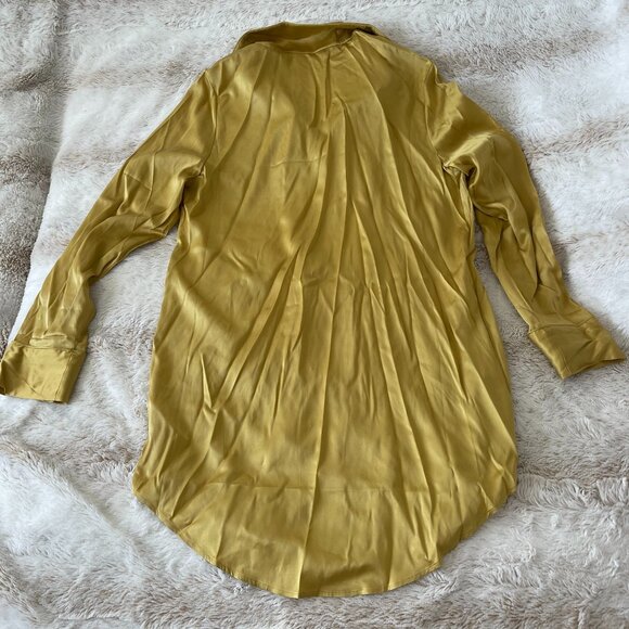 SKIMS Soft Lounge Long Sleeve Button Up Top XXS Topaz - Picture 2 of 3